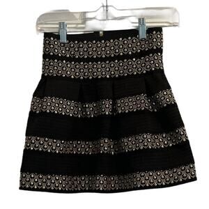 Womens Skirt Size S Black High Waisted Rivets Mini